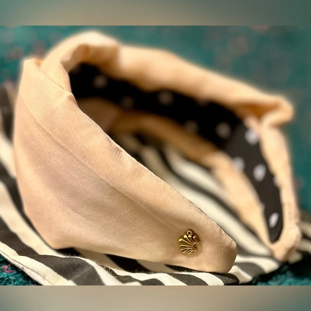 RARE Lele Sadoughi NWT Greta Ombre Silk Headband in Blush